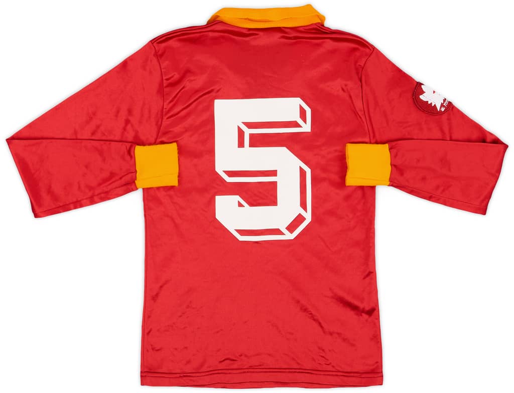 1984-85 Roma Match Issue Home L/S Shirt #5