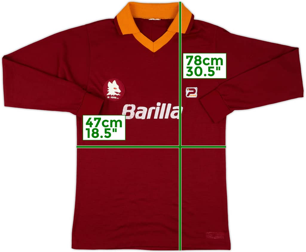 1982-83 Roma Home L/S Shirt - 7/10 - (S)