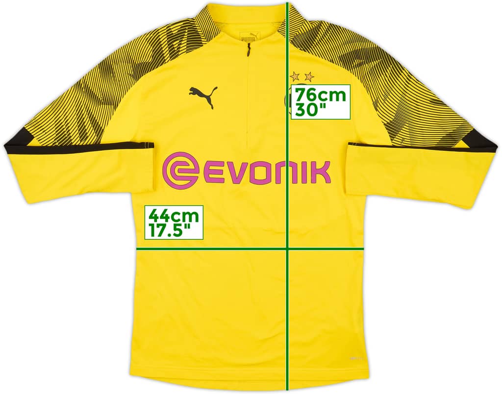 2019-20 Borussia Dortmund Puma 1/4 Zip Training Top - 9/10 - (S)