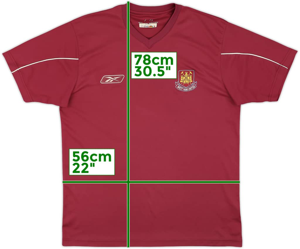 2004-05 West Ham Reebok Training Shirt - 8/10 - (M)
