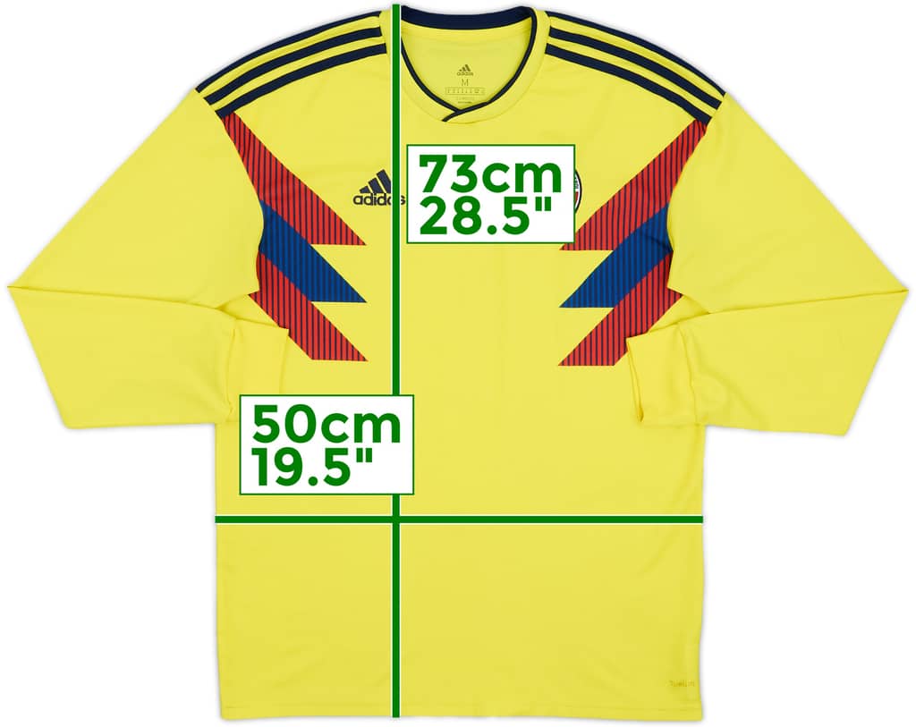 2018-19 Colombia Home L/S Shirt - 6/10 - (M)