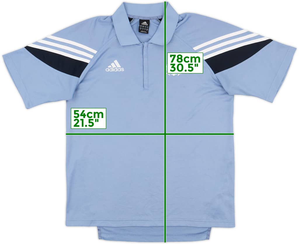 2003-04 Olympique Marseille adidas Polo Shirt - 9/10 - (M)
