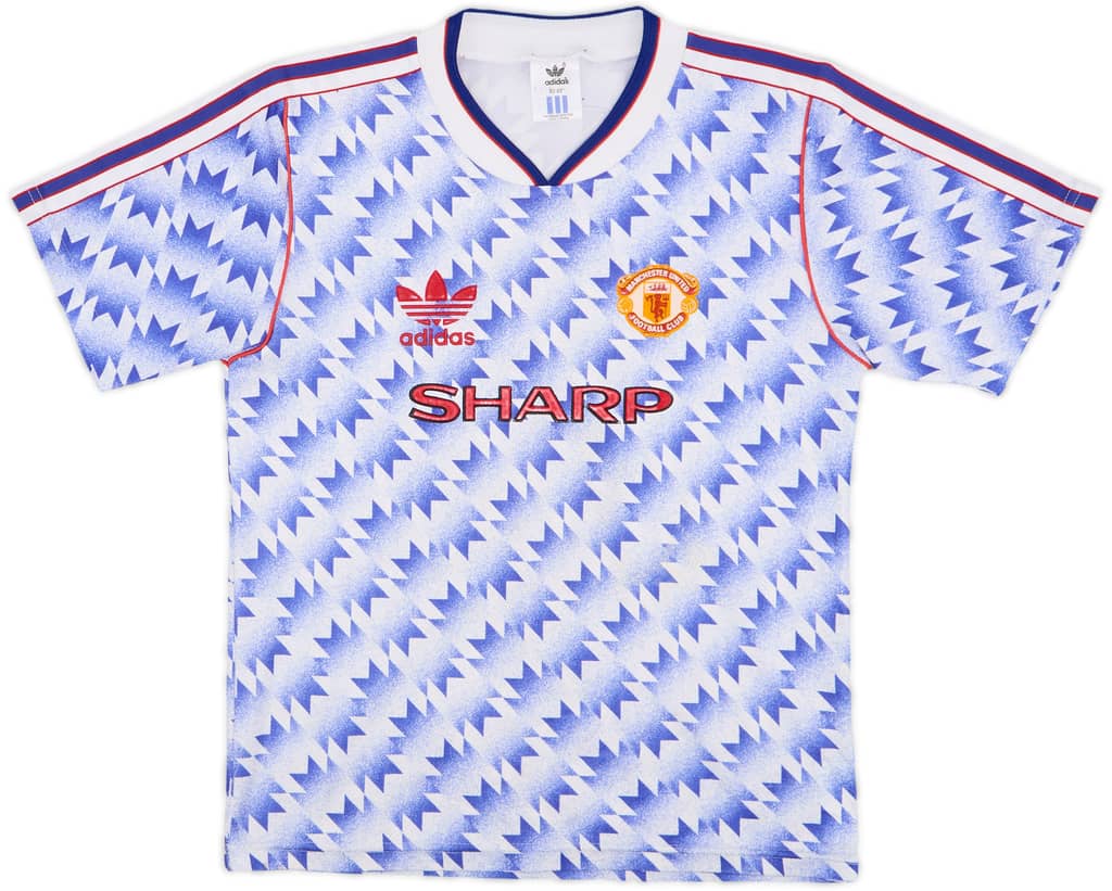 1990-92 Manchester United Away Shirt - 8/10 - (M.Boys)