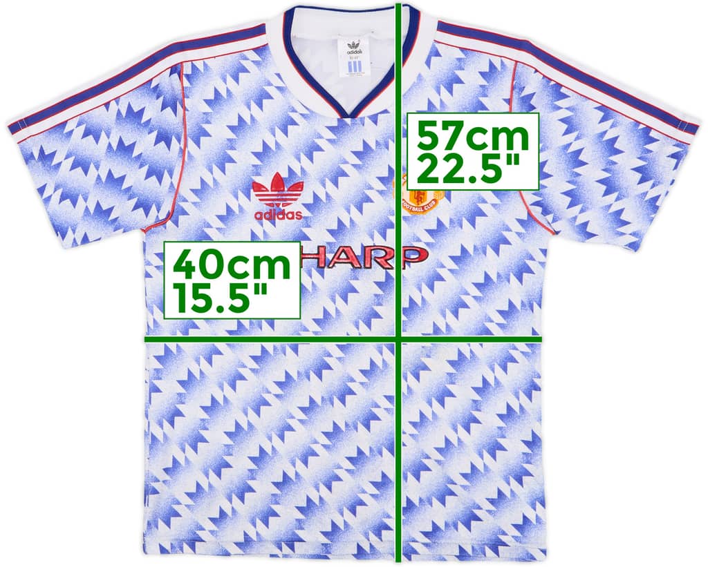 1990-92 Manchester United Away Shirt - 8/10 - (M.Boys)