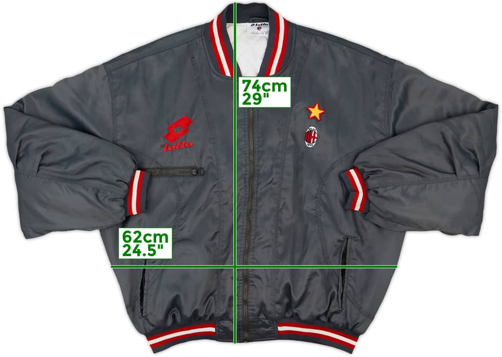 1995-96 AC Milan Lotto Padded Bomber Jacket - 9/10 - (L)