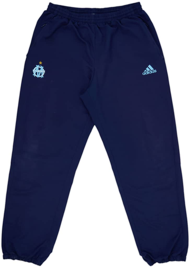 2002-03 Olympique Marseille adidas Track Pants/Bottoms - 9/10 - (XL)