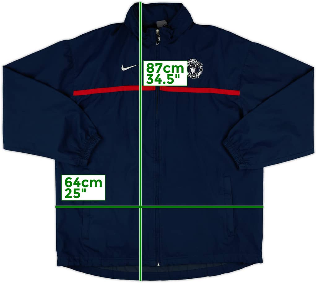 2003-04 Manchester United Nike Hooded Rain Jacket - 8/10 - (L)
