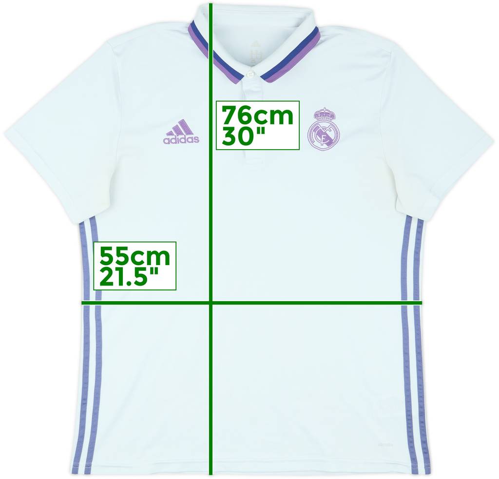 2016-17 Real Madrid adidas Polo Shirt - 9/10 - (XL)