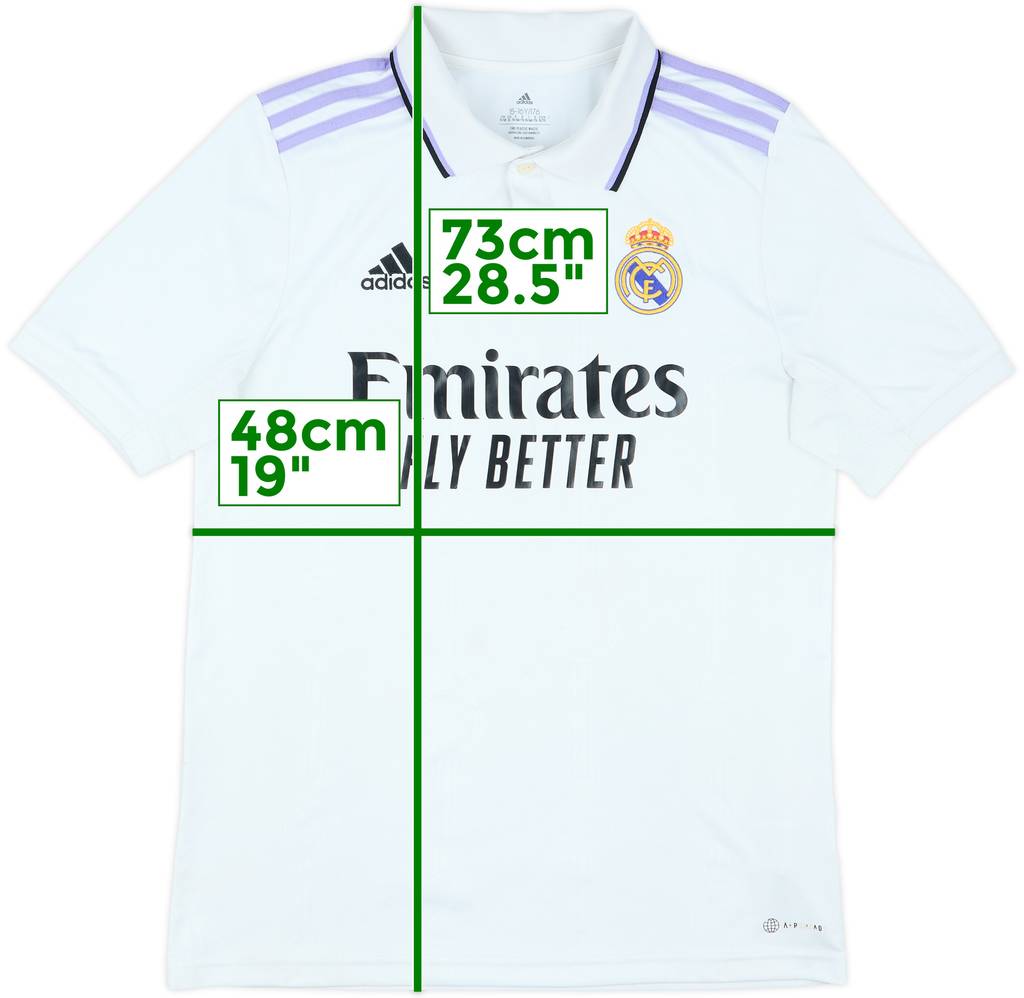 2022-23 Real Madrid Home Shirt - 7/10 - (XL.Boys)