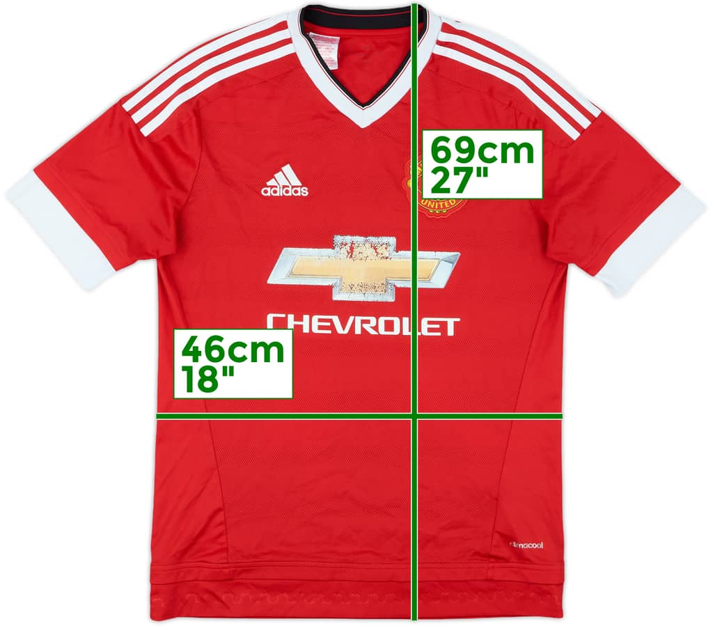 2015-16 Manchester United Home Shirt - 5/10 - (XL.Boys)