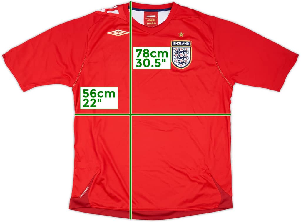 2006-08 England Away Shirt - 5/10 - (XL)
