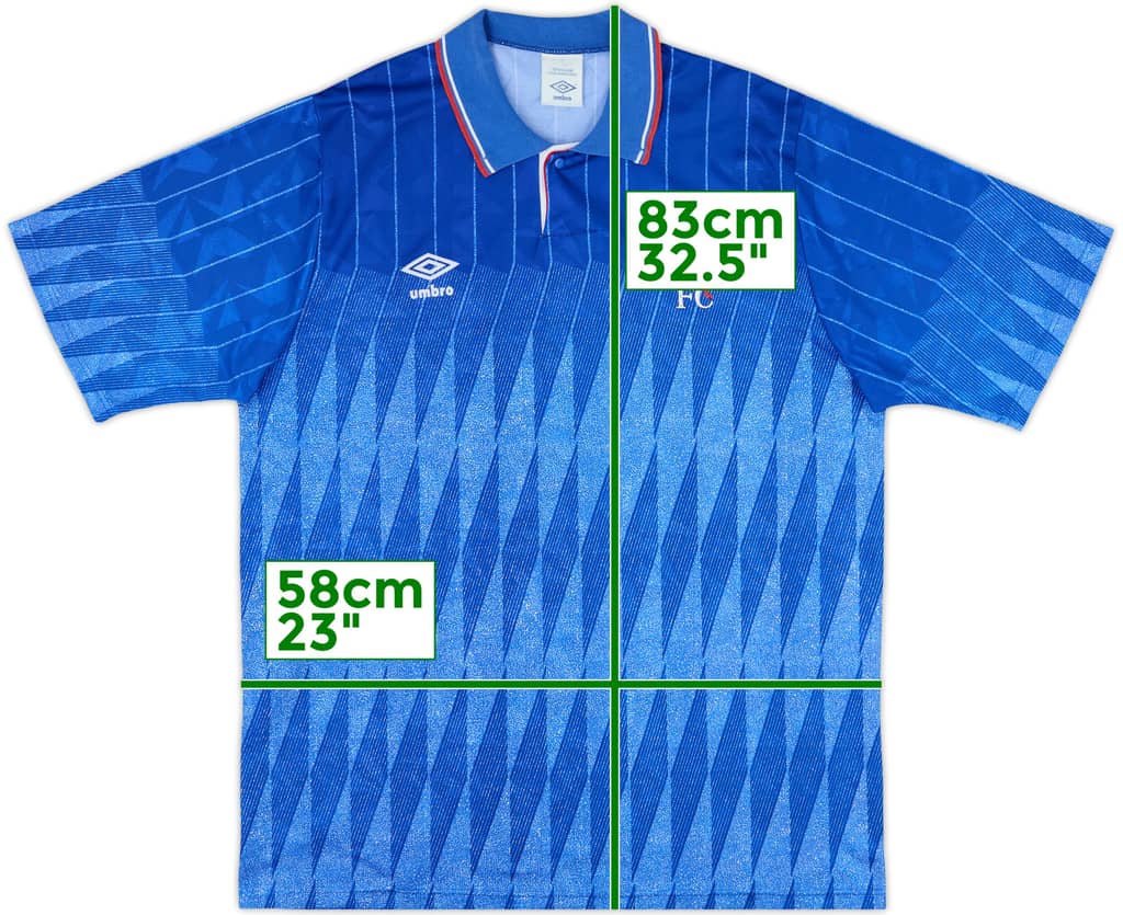 1989-91 Chelsea Home Shirt - 8/10 - (L)