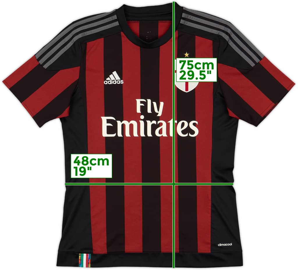 2015-16 AC Milan Home Shirt - 9/10 - (M)