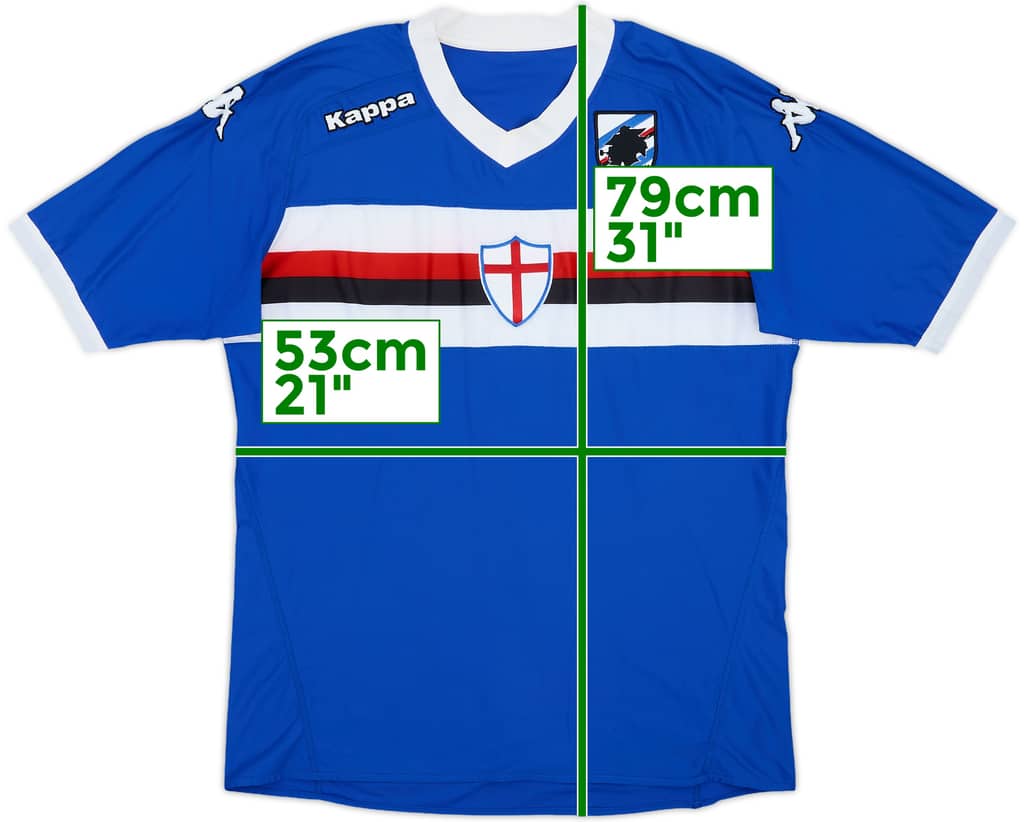 2010-11 Sampdoria Home Shirt - 10/10 - (XXL)