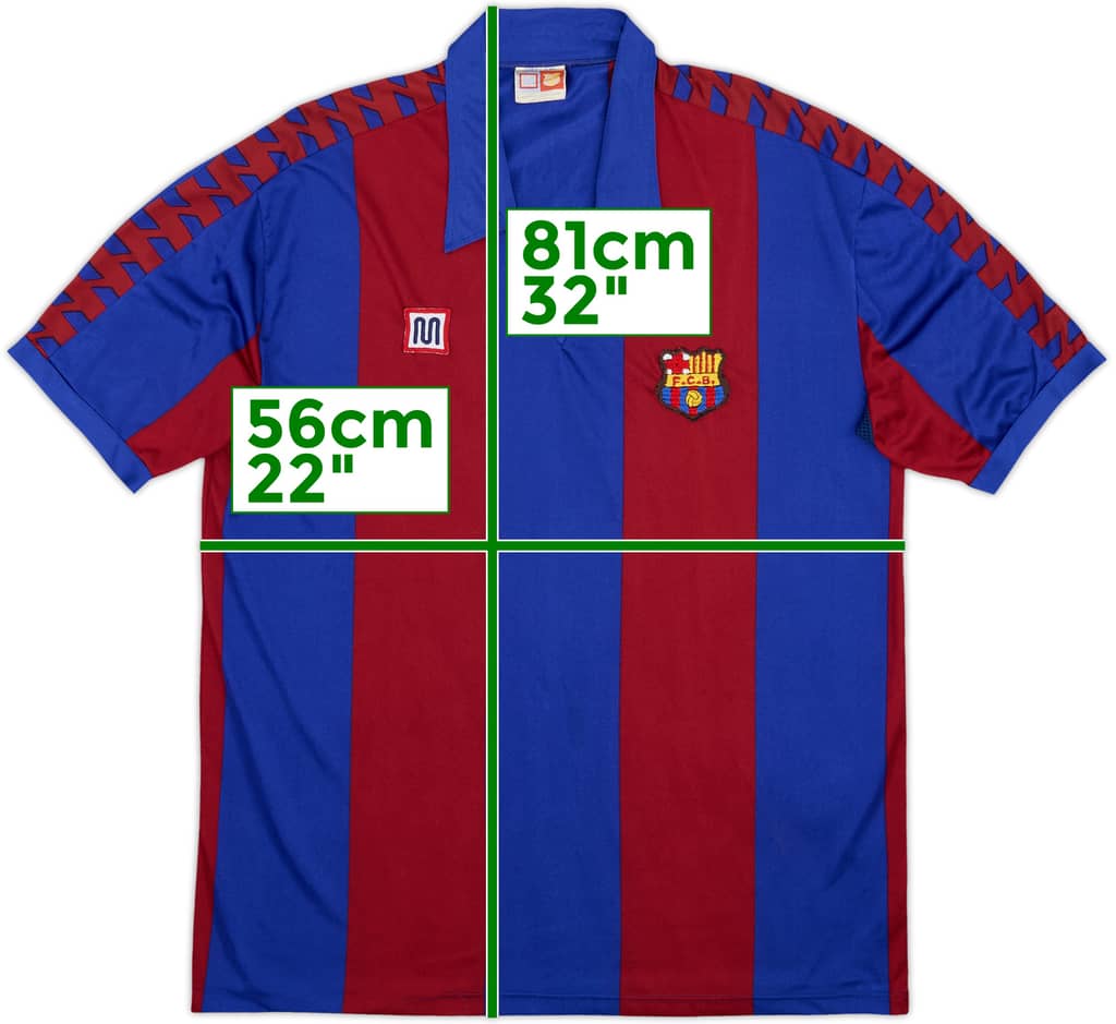 1984-89 Barcelona Home Shirt - 8/10 - (XL)