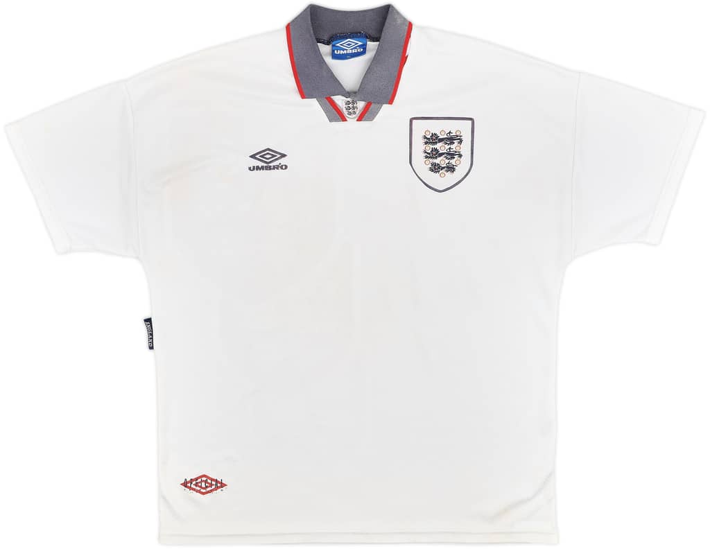 1993-95 England Home Shirt - 6/10 - (XL)