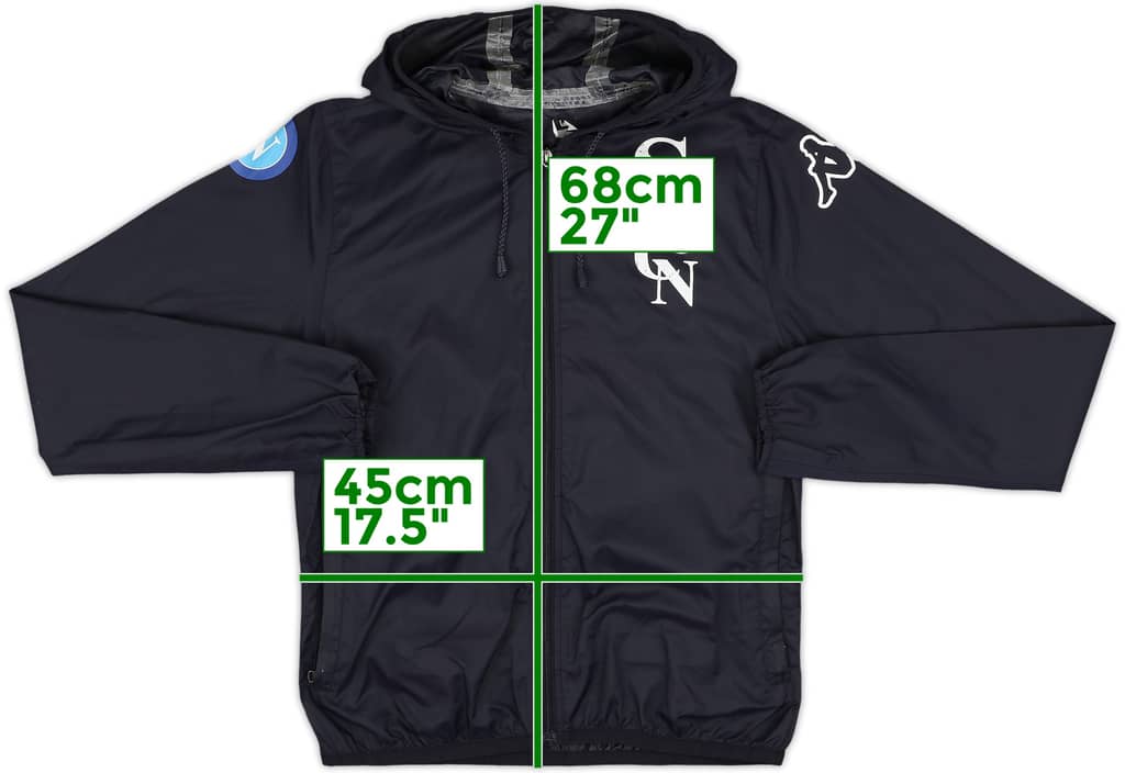 2017-18 Napoli Kappa Hooded Track Jacket - 7/10 - (S)