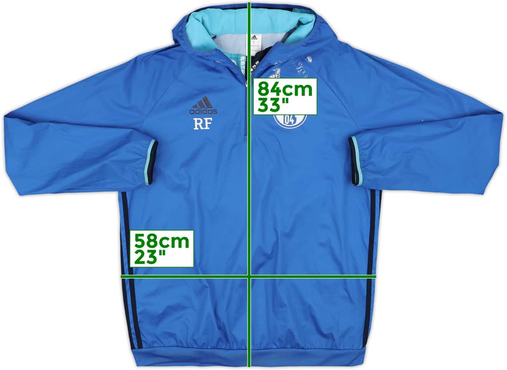 2015-16 Schalke adidas 1/4 Zip Hooded Drill Top RF - 4/10 - (L)