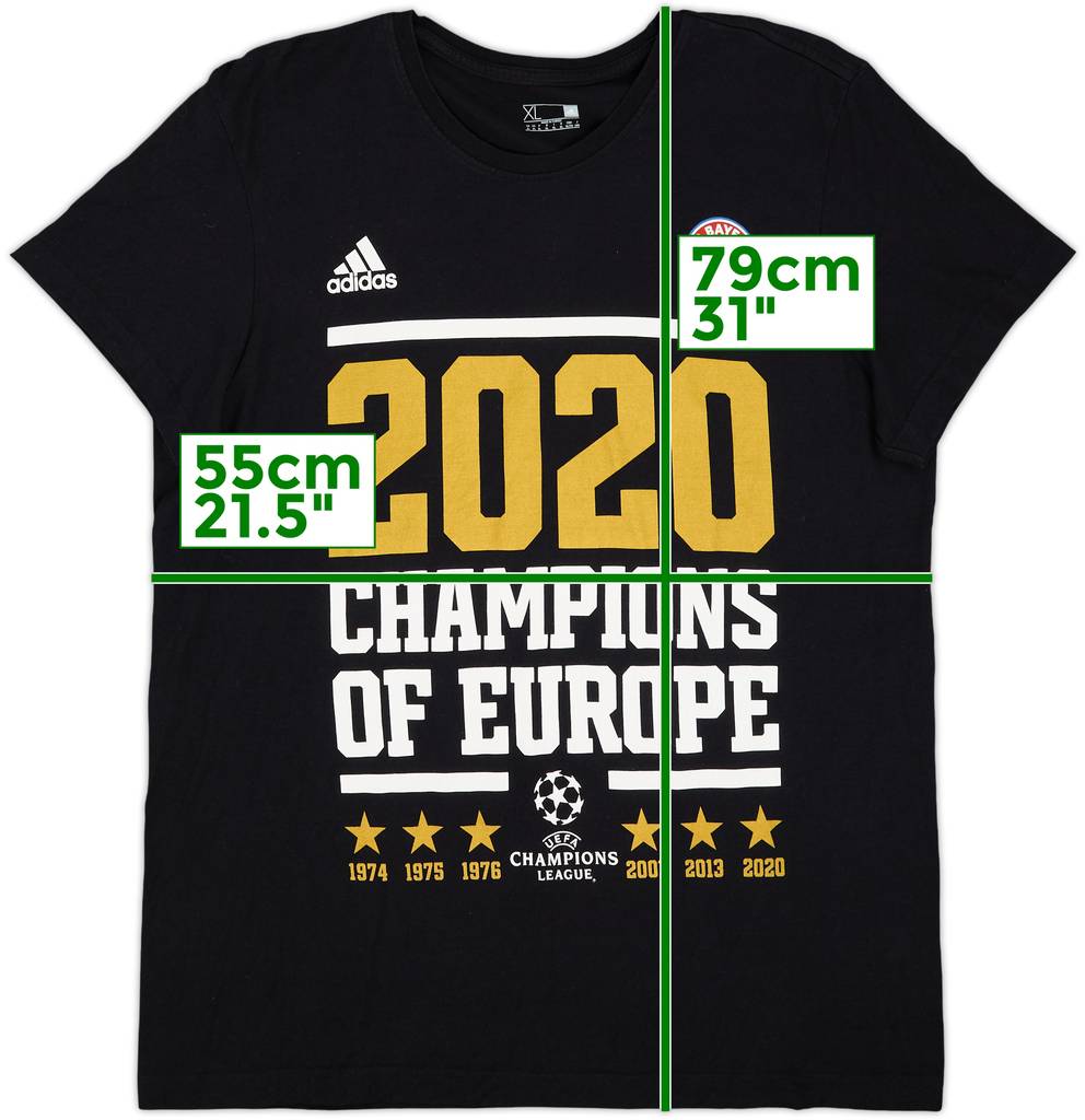 2020 Bayern Munich adidas 'Champions of Europe' Cotton Tee - 7/10 - (XL)