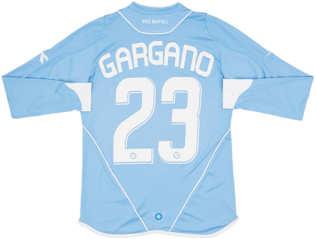 2007-08 Napoli Home L/S Shirt Gargano #23 - 7/10 - (XS)