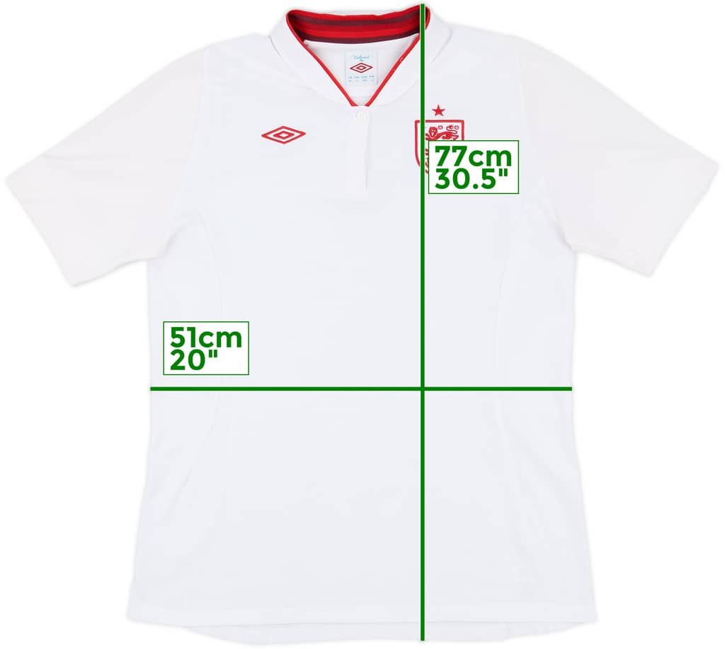 2012-13 England Home Shirt - 9/10 - (Women's L)