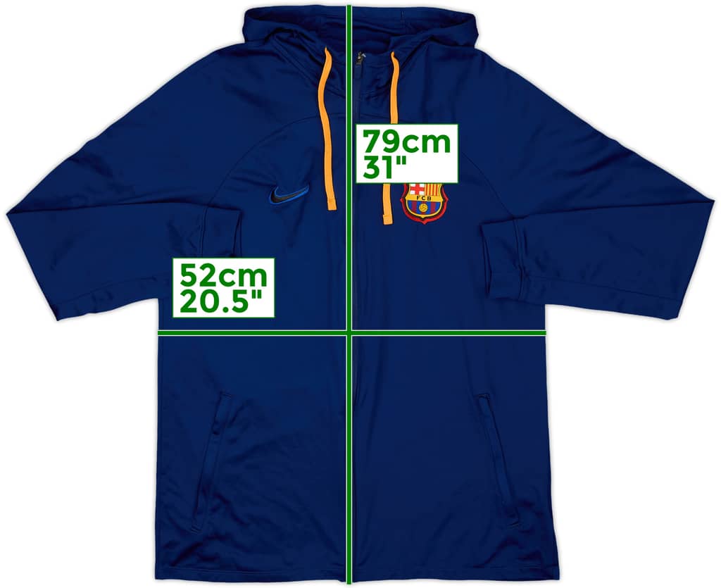 2022-23 Barcelona Nike Hooded Track Jacket - 10/10 - (L)