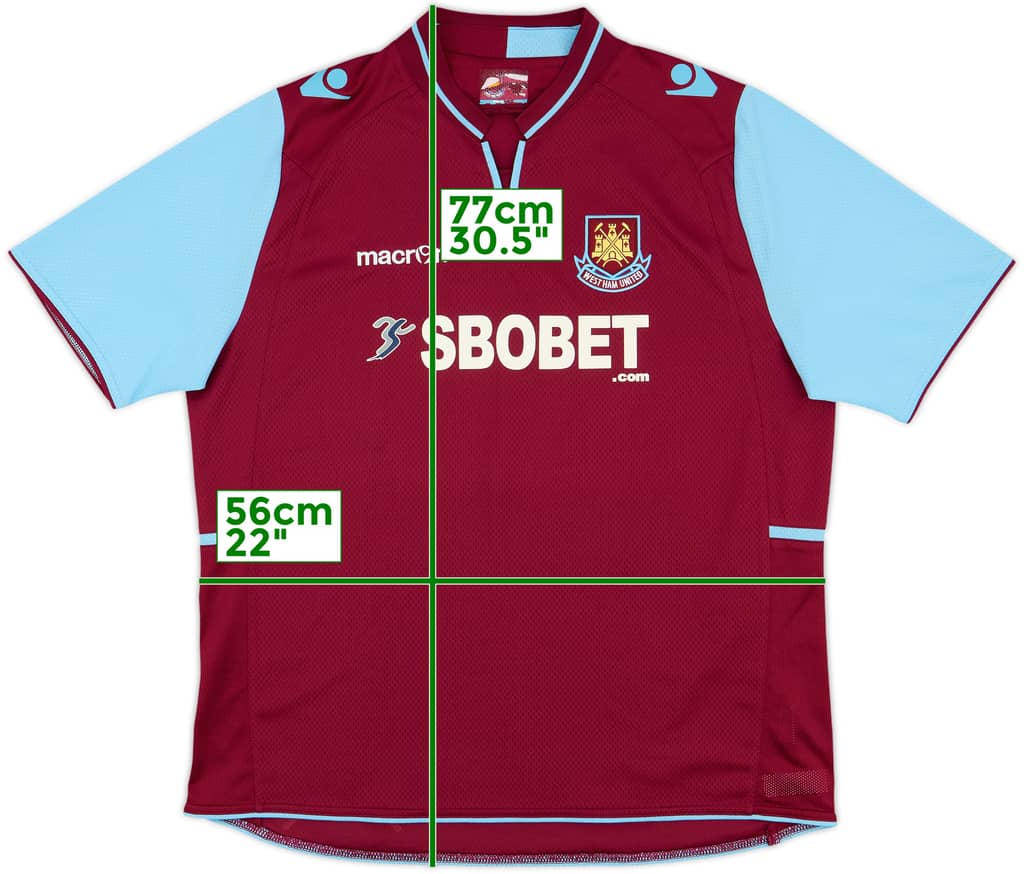 2012-13 West Ham Home Shirt - 8/10 - (XL.Boys)