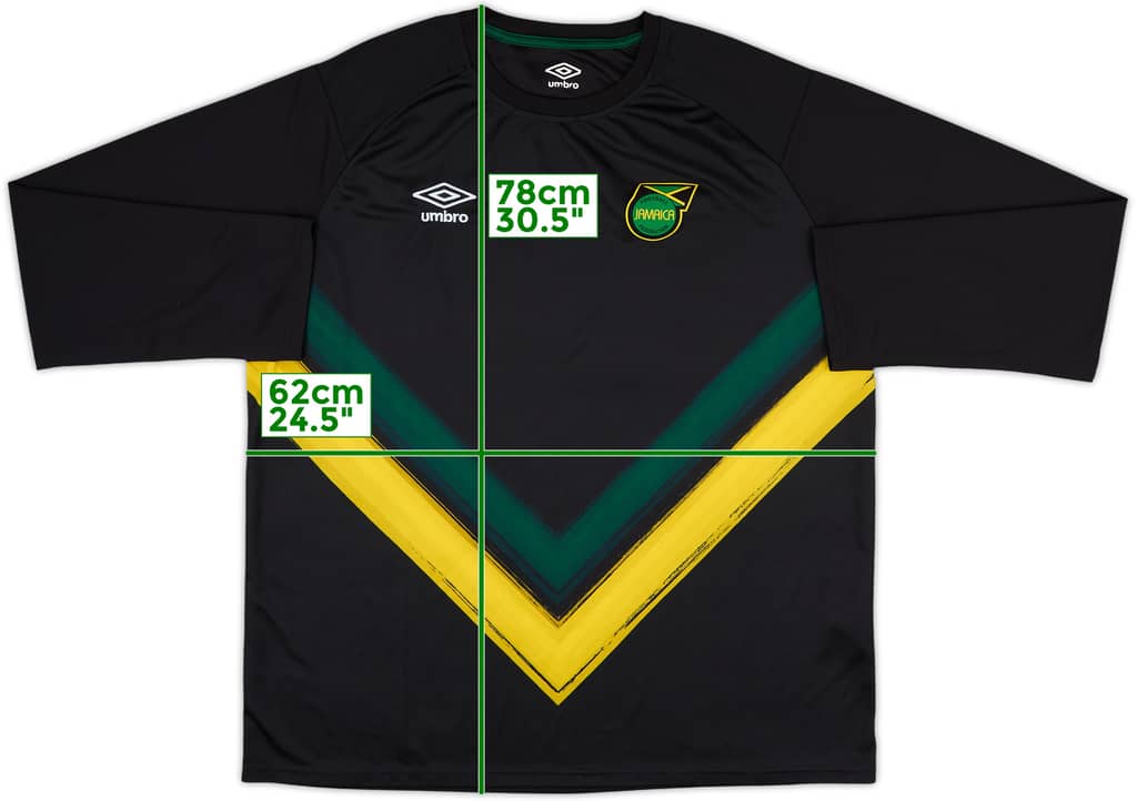 2021-22 Jamaica Umbro Training L/S Shirt - 8/10 - (XXL)