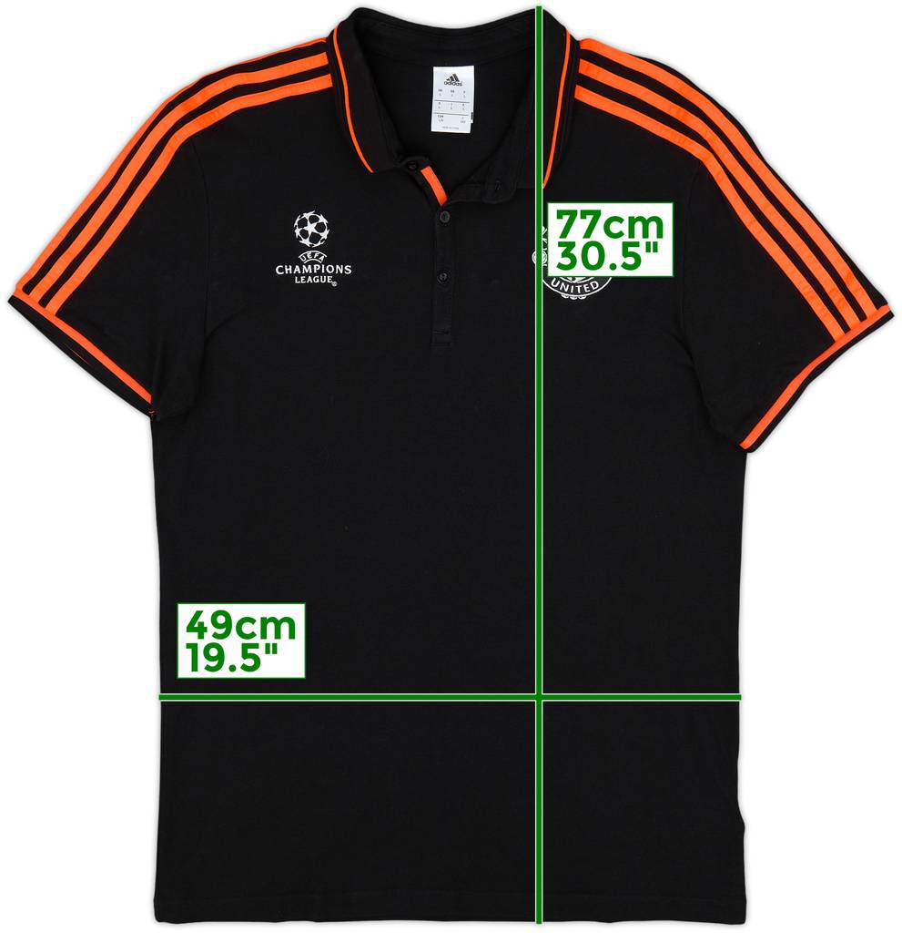 2015-16 Manchester United Champions League adidas Polo Shirt - 10/10 - (L)