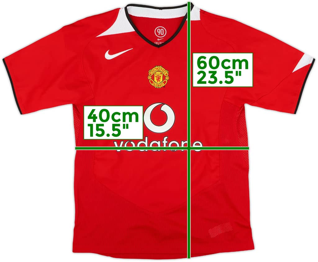 2004-06 Manchester United Home Shirt - 9/10 - (M.Boys)