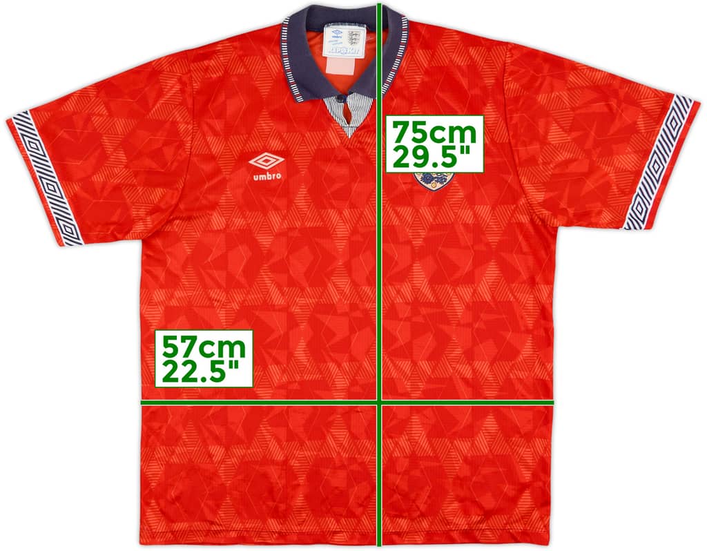 1990-93 England Away Shirt - 8/10 - (L)