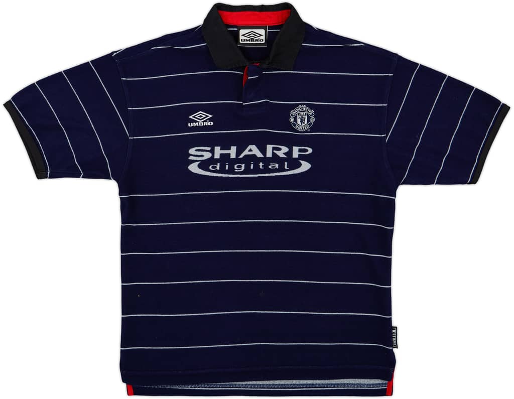 1999-00 Manchester United Away Shirt - 9/10 - (M.Boys)