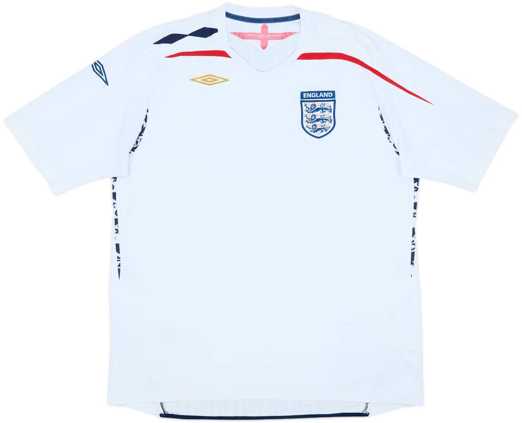 2007-09 England Home Shirt - 5/10 - (XXL)