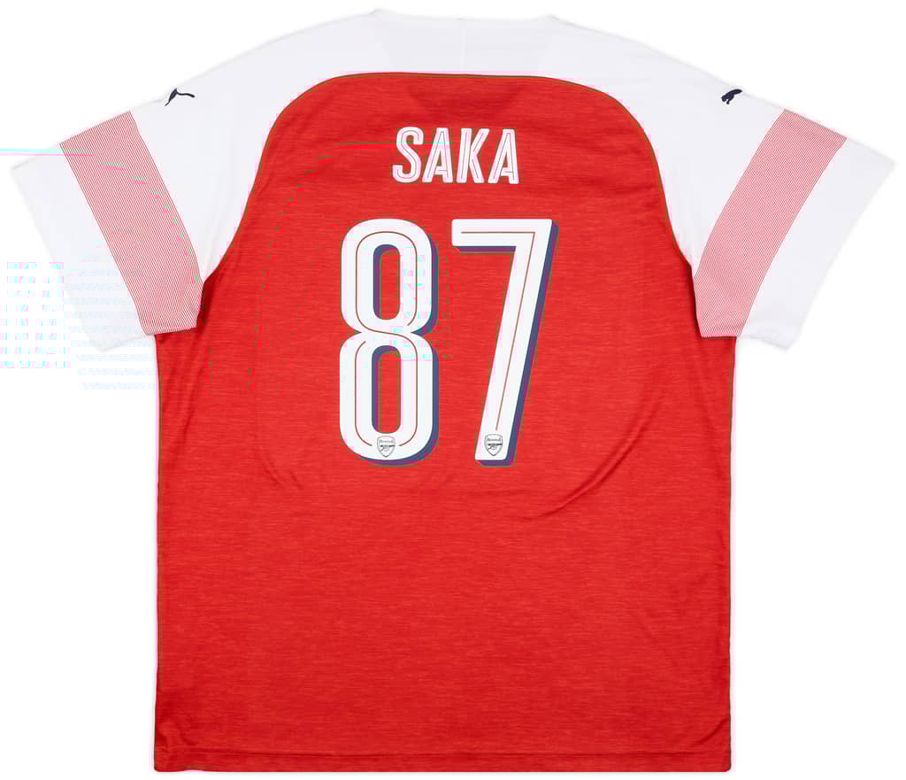 2018-19 Arsenal Home Shirt Saka #87 - 9/10 - (XXL)