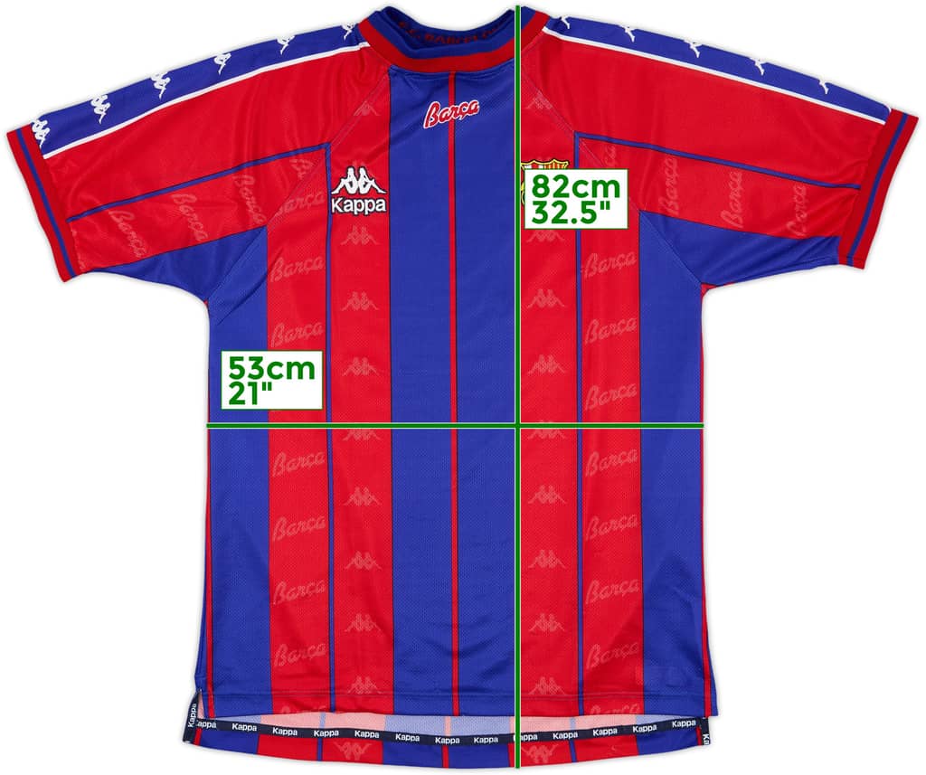 1997-98 Barcelona Home Shirt - 8/10 - (L)