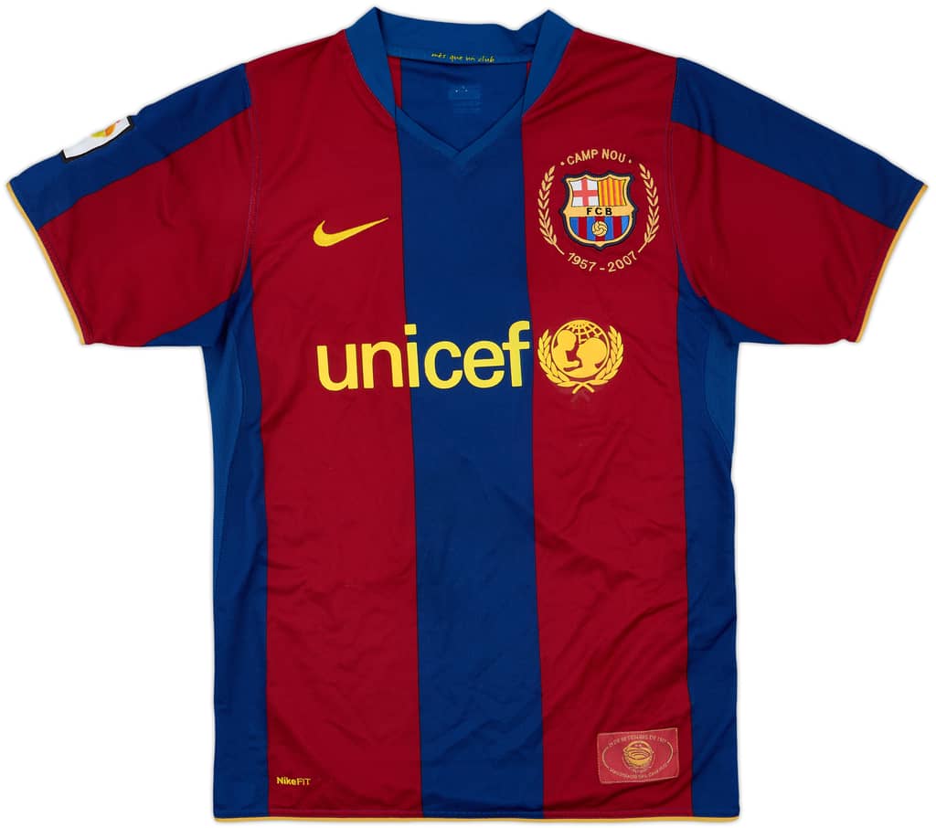 2007-08 Barcelona Home Shirt - 8/10 - (S)