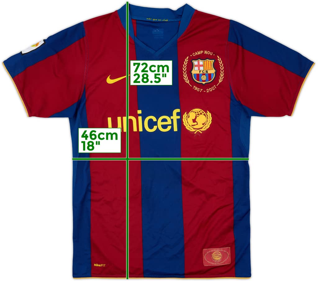 2007-08 Barcelona Home Shirt - 8/10 - (S)