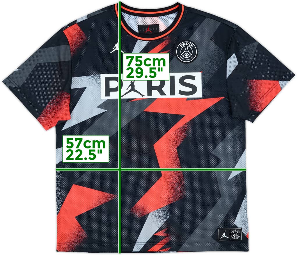 2019-20 Paris Saint-Germain Jordan Mesh Training Shirt - 8/10 - (M)