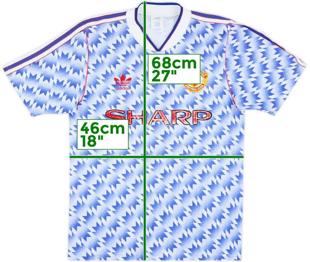 1990-92 Manchester United Away Shirt - 7/10 - (S)