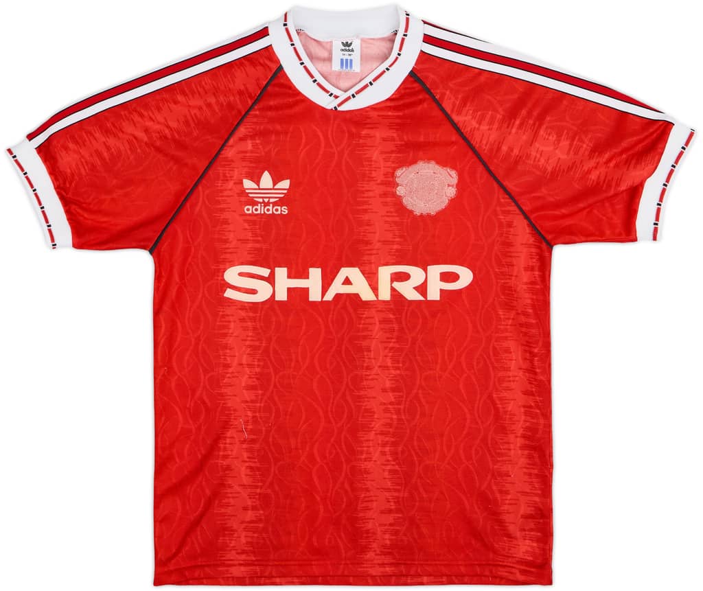 1990-92 Manchester United Home Shirt - 3/10 - (S)