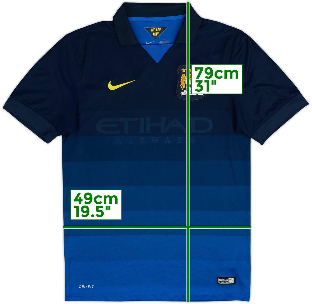 2014-15 Manchester City Away Shirt - 4/10 - (S)