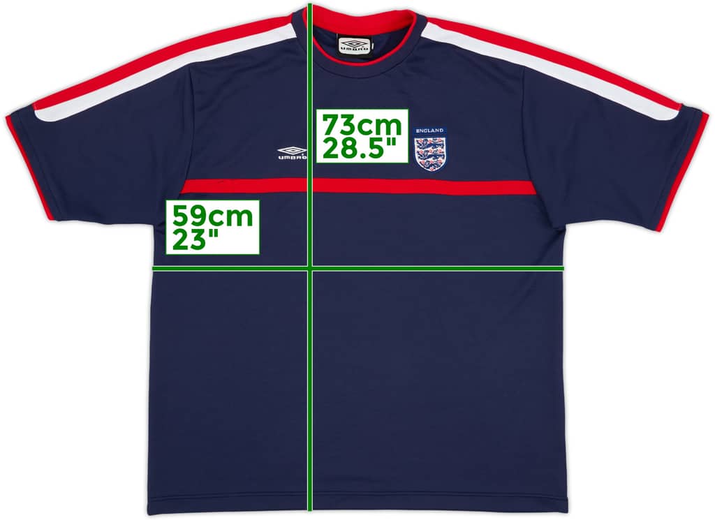 2000-02 England Umbro Training Shirt - 9/10 - (XXL)