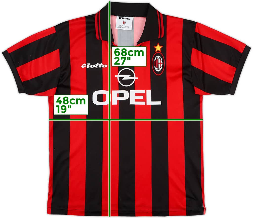 1997-98 AC Milan Home Shirt - 6/10 - (S.Boys)