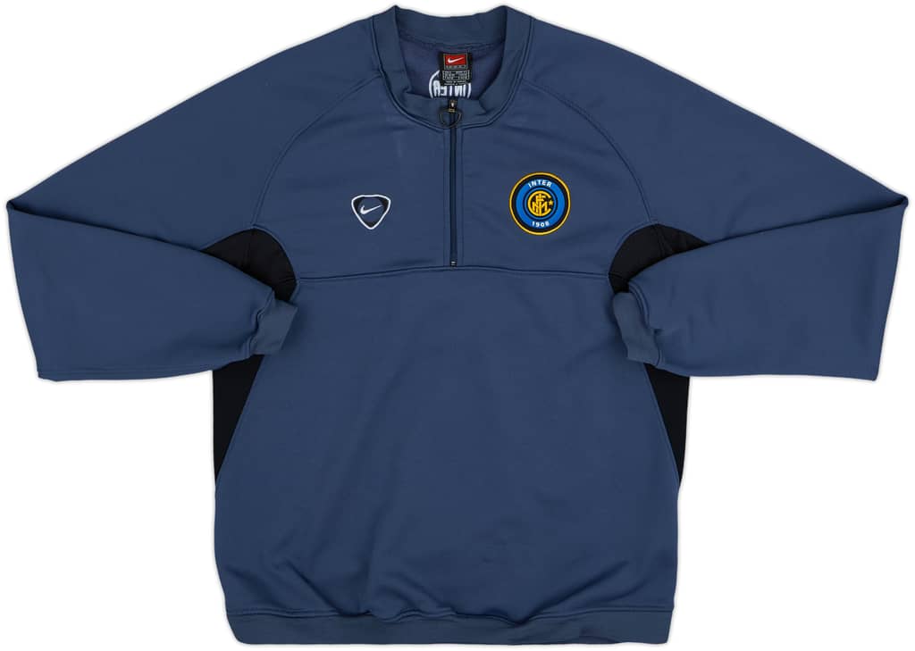2000-01 Inter Milan Nike 1/4 Zip Sweat Top - 9/10 - (S)