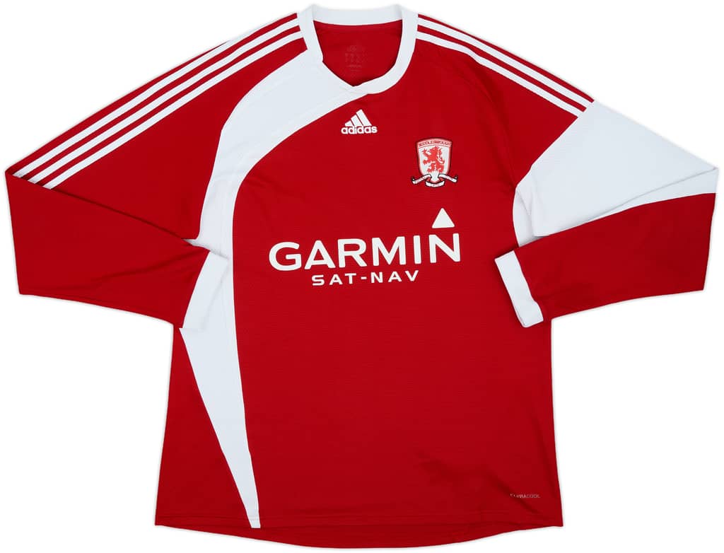 2009-10 Middlesbrough Home L/S Shirt - 8/10 - (XL)