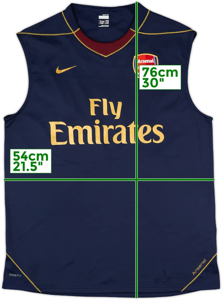 2007-08 Arsenal Nike Training Vest - 9/10 - (L)