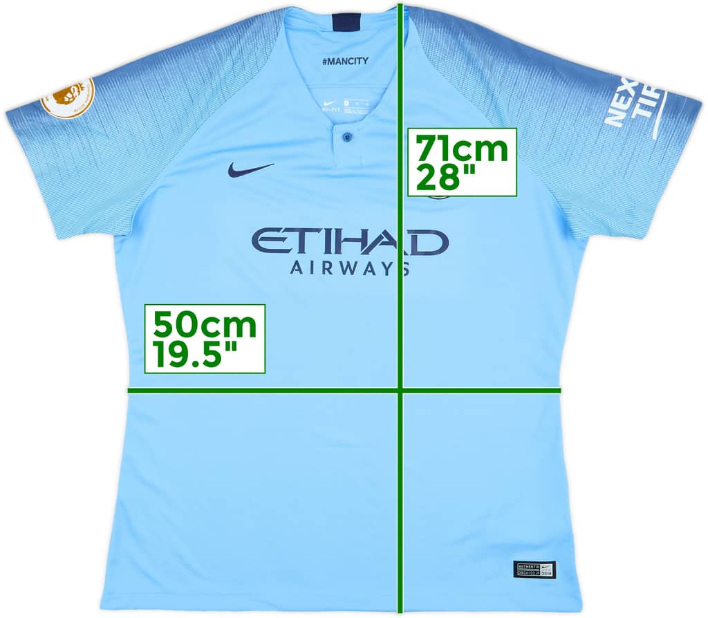 2018-19 Manchester City Home Shirt - 9/10 - (Women's XL)