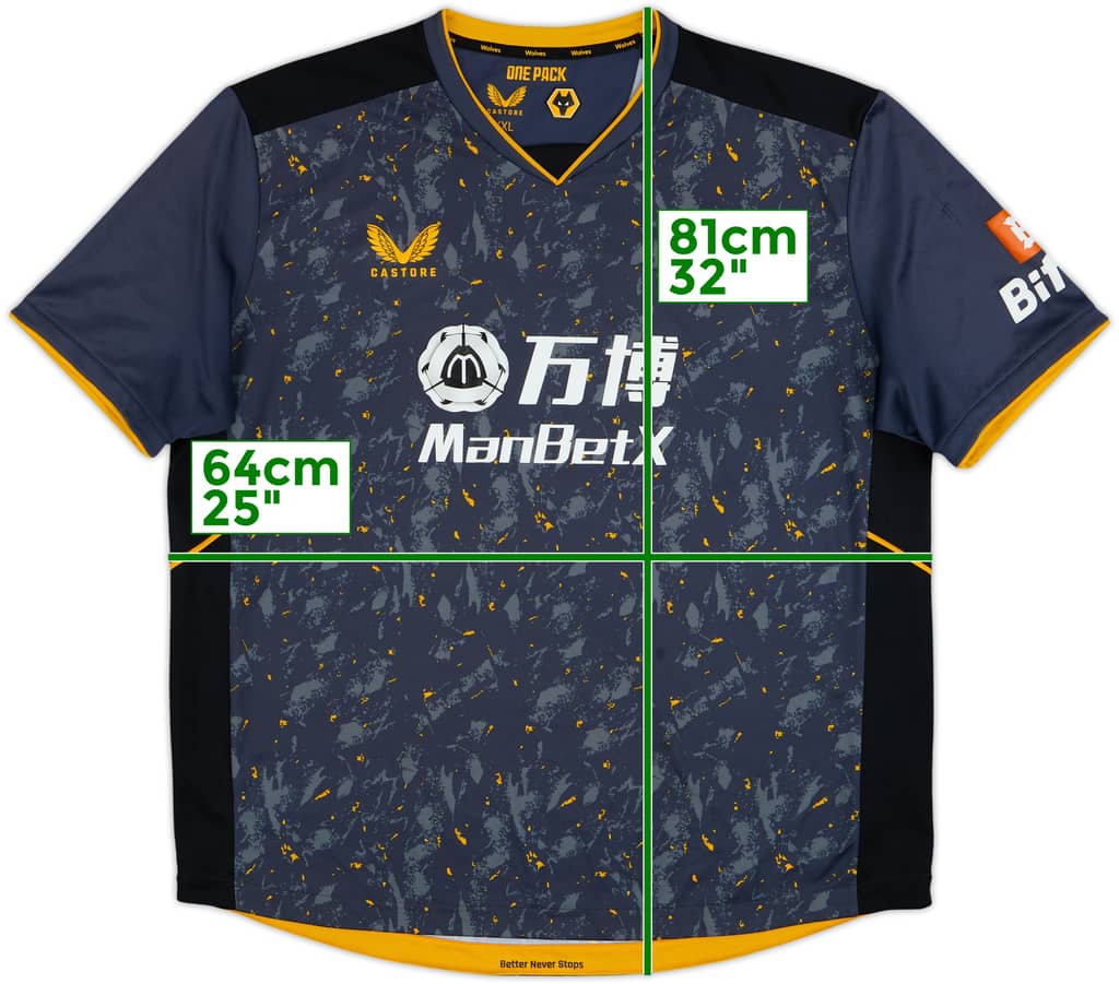 2021-22 Wolves Away Shirt - 9/10 - (XXL)
