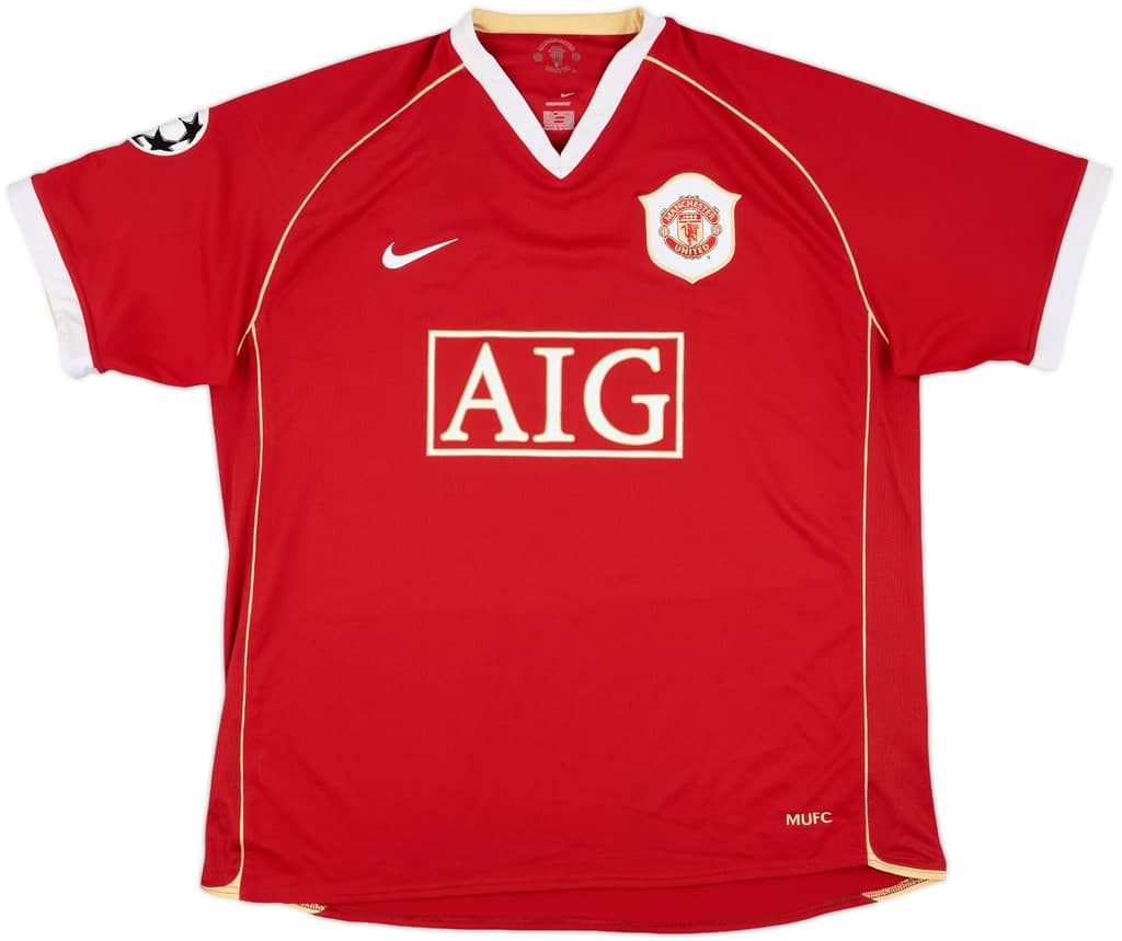 2006-07 Manchester United Home Shirt Scholes #18 - 8/10 - (XL)