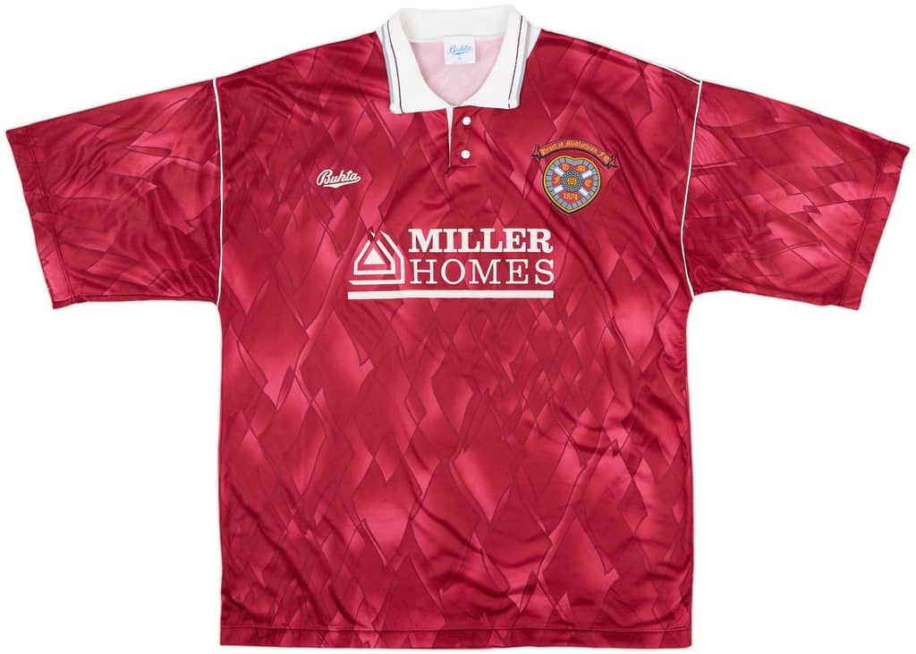 1990-91 Hearts Home Shirt - 9/10 - (L)